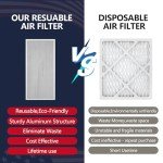 Demiwise Reusable Aluminum Air Filter, MERV 8