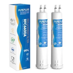 PUREPLUS Refrigerator Water Filter 2-Pack Compatible