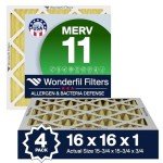 MERV 11 Air Filters 16x16x1 (4-Pack)