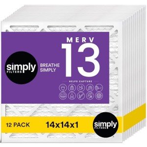 14x14x1 MERV 13 Air Filter - 12 Pack