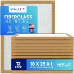 AIRFLUX 18x25x1 Non-Pleated Air Filter 12 Pack