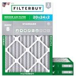 20x24x2 MERV 8 Pleated Air Filters (3-Pack)