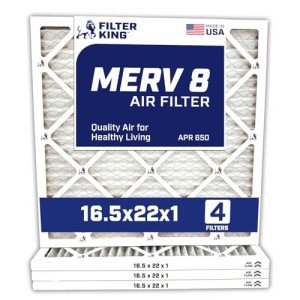 16.5x22x1 MERV 8 HVAC Air Filter 4-Pack