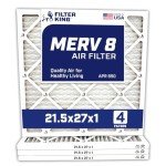 Filter King 21.5x27x1 MERV 8 Air Filters - 4-Pack