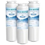 Universal Water Filter 3-Pack for Kitchen Appliances