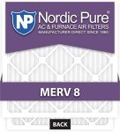 Nordic Pure MERV 8 AC Furnace Filters - 6 Pack