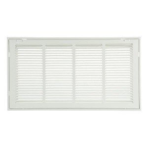 14x24" White Steel Air Filter Grille for HVAC