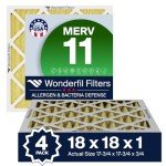 MERV 11 Air Filter 18x18x1 (4-Pack)