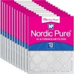 Nordic Pure MERV 12 Mini Pleat Air Filters - 12 Pack