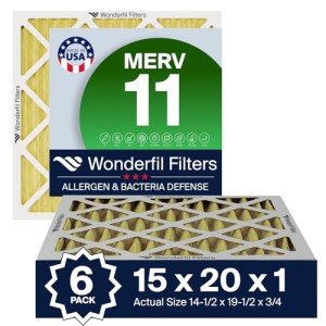 MERV 11 Air Filters (6-Pack) - 15x20x1
