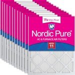 Nordic Pure MERV 11 Mini Pleat Air Filters - 12 Pack