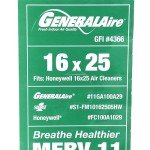 Generalaire #4366 Air Filter - 16"x25"x4.5" Merv 11