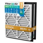 20x24x3 MERV 13 Pleated Air Filters - 2 Pack
