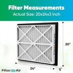 20x24x3 MERV 13 Pleated Air Filters - 2 Pack