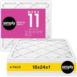 18x24x1 MERV 11 Air Filters, 6 Pack