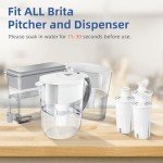 4 Pack Water Filter for Brita Pitchers
