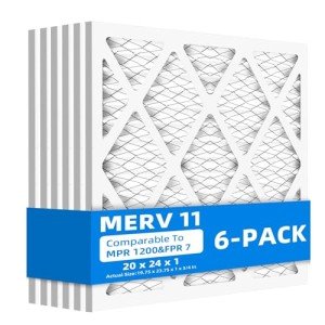 6-Pack 20x24x1 MERV 11 Furnace Air Filters