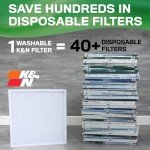 K&N Washable 24X24X1 MERV 13 Air Filter