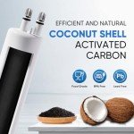 PUREPLUS Refrigerator Water Filter 4-Pack Compatible