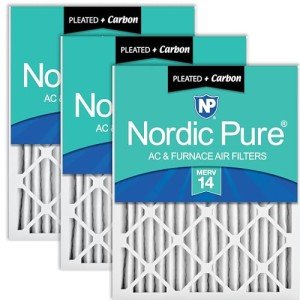Nordic Pure MERV 14 Air Filters with Carbon - 3 Pack