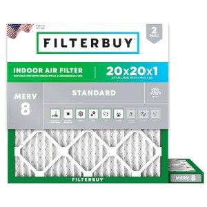 20x20x1 MERV 8 Pleated Air Filters (2-Pack)