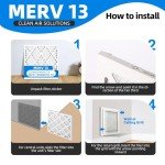 14x25x1 Pleated Air Filters - 6 Pack