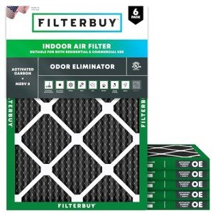 20x22x1 MERV 8 Odor Eliminator Air Filters (6-Pack)