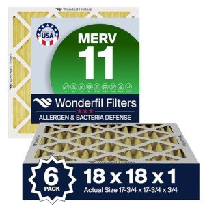 MERV 11 18x18 Air Filters - 6-Pack