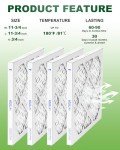 BOOGUAN 12x12x1 MERV 8 Air Filters - 4-Pack