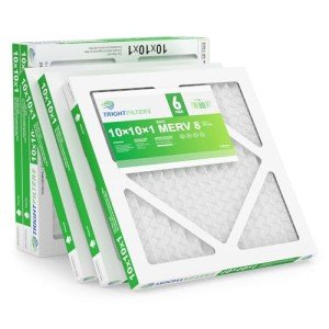 TRIGHTFILTERS 10x10x1 MERV 8 Pleated Air Filter 6-Pack