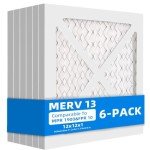 12x12x1 Furnace Air Filters - 6 Pack MERV 13