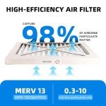12x12x1 Furnace Air Filters - 6 Pack MERV 13