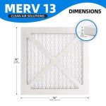 12x12x1 Furnace Air Filters - 6 Pack MERV 13