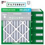 20x24x4 MERV 8 Pleated Air Filters (6-Pack)
