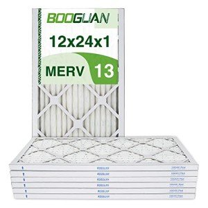 MERV 13 Pleated HVAC Air Filters 12x24x1 (6-Pack)