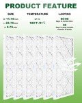 MERV 13 Pleated HVAC Air Filters 12x24x1 (6-Pack)