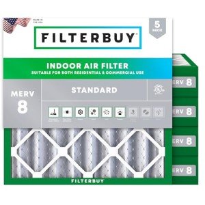 20x20x4 MERV 8 Air Filters, 5-Pack