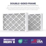 BNX TruFilter MERV 8 Air Filters 2-Pack 20x25x4