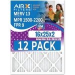 16x25x2 MERV 13 Air Filter - 12 Pack