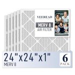 YEEREAD MERV 8 Air Filters 6-Pack, 24x24