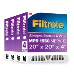 Filtrete 20x20x4 MPR 1550 Air Filter 4-Pack
