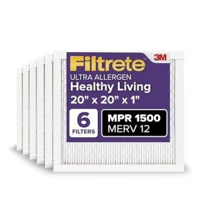 Filtrete 20x20 Air Filter, MERV 12, 6-Pack