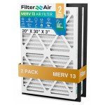 MERV 13 Pleated Air Filters 20x30x3 (2-Pack)