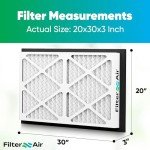 MERV 13 Pleated Air Filters 20x30x3 (2-Pack)