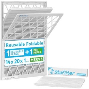 Stafilter MERV 8 14x20x1 Air Filter with Refill
