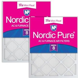 Nordic Pure MERV 8 Mini Pleat AC Filters - 2 Pack