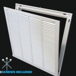 24" x 18" Steel Air Filter Grille - White