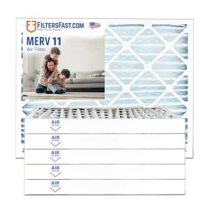 25x25x2 Pleated MERV 11 Air Filter 6 Pack