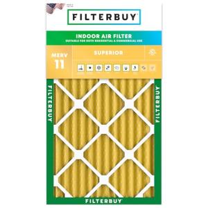 Filterbuy 10x20x2 MERV 11 Pleated Air Filter