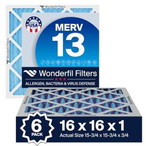 16x16 MERV 13 Air Filter (6-Pack)